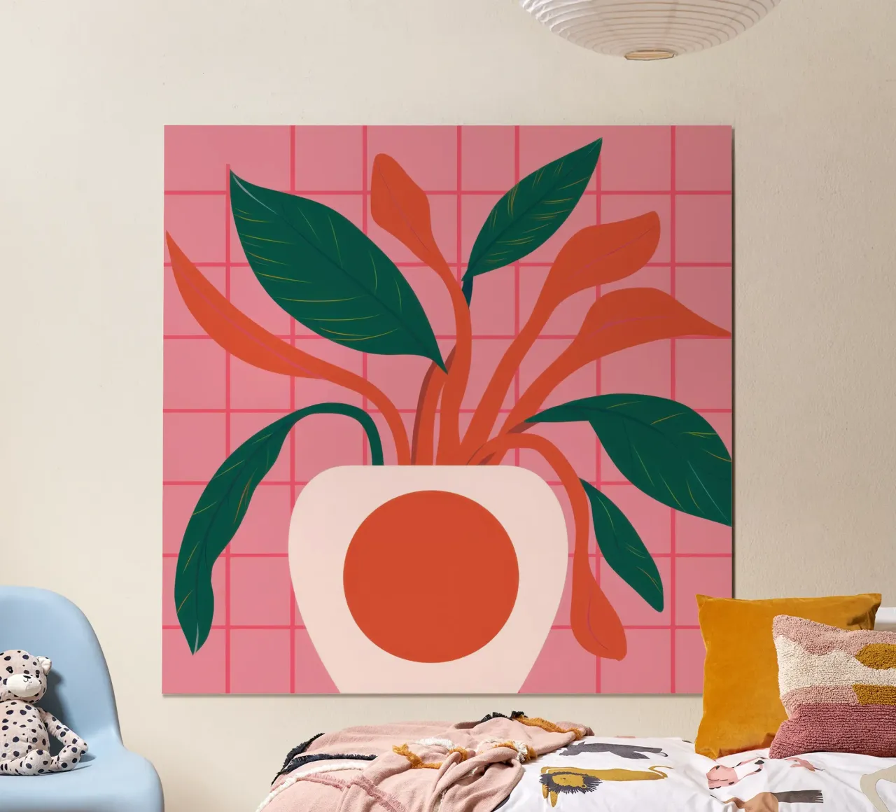 Semplicità della pianta rosa poster da Luna Aura