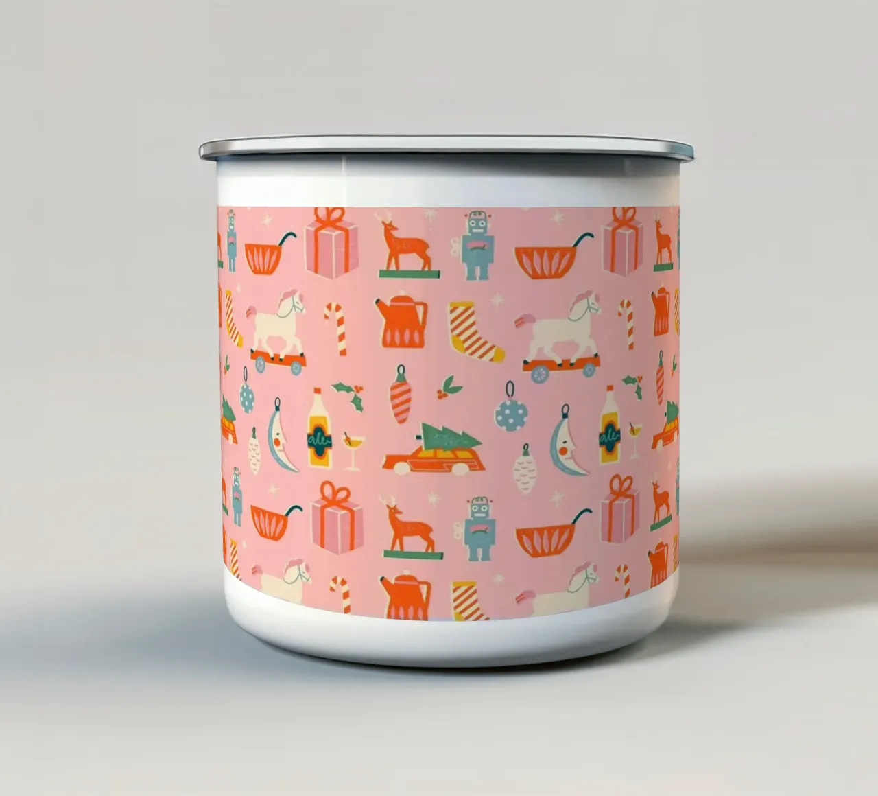 Christmas Pattern No 32 tazza in smalto da treechild