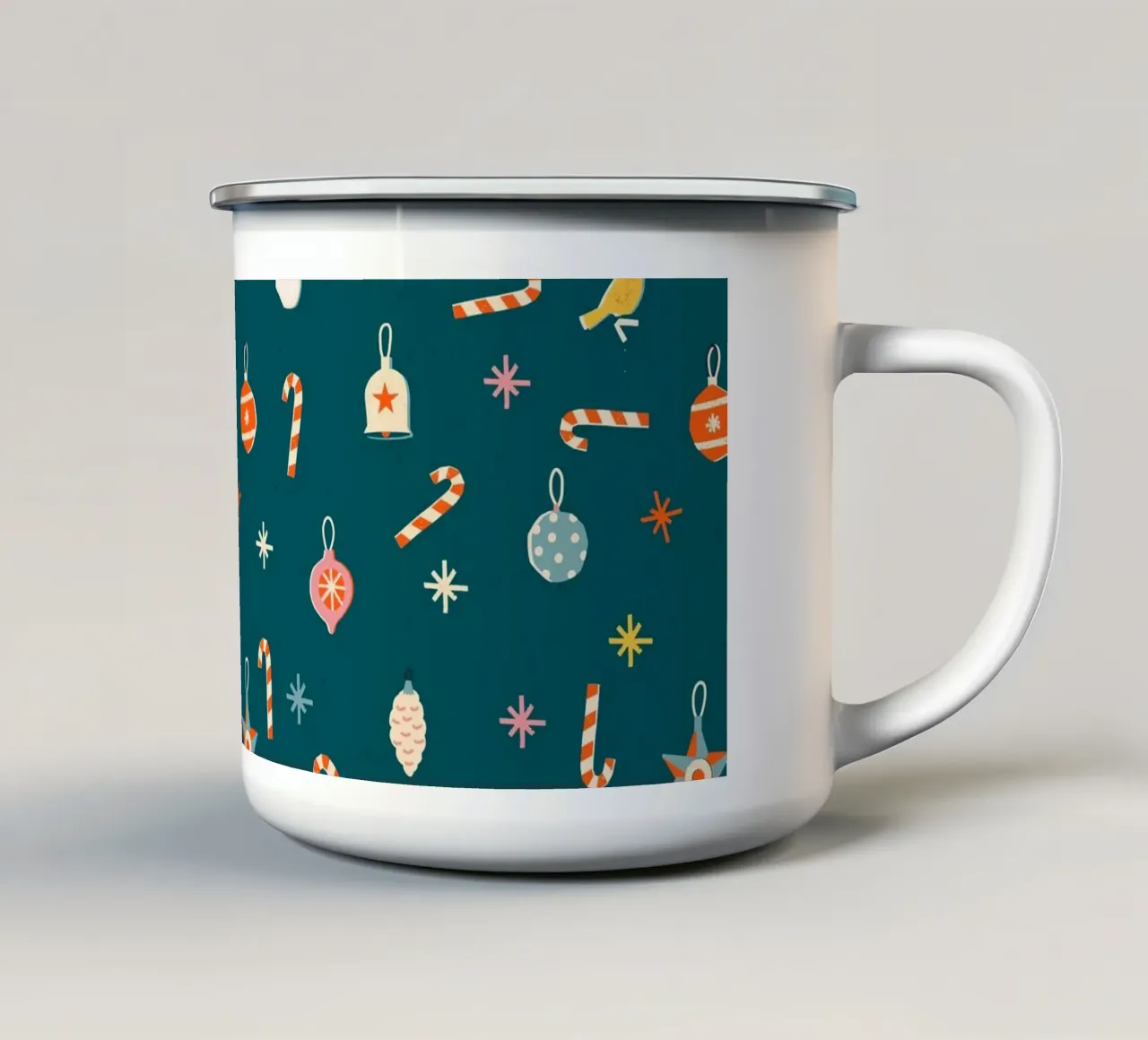 Christmas Pattern No 33 tazza in smalto da treechild