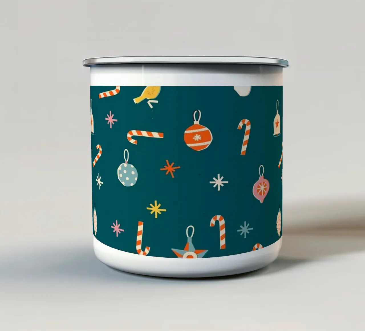 Christmas Pattern No 33 tazza in smalto da treechild