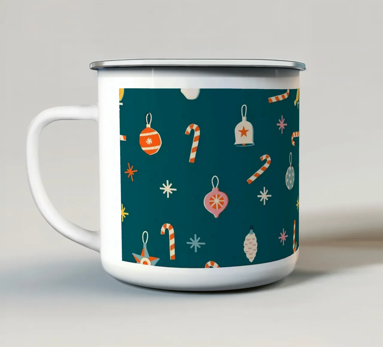 Christmas Pattern No 33 tazza in smalto da treechild