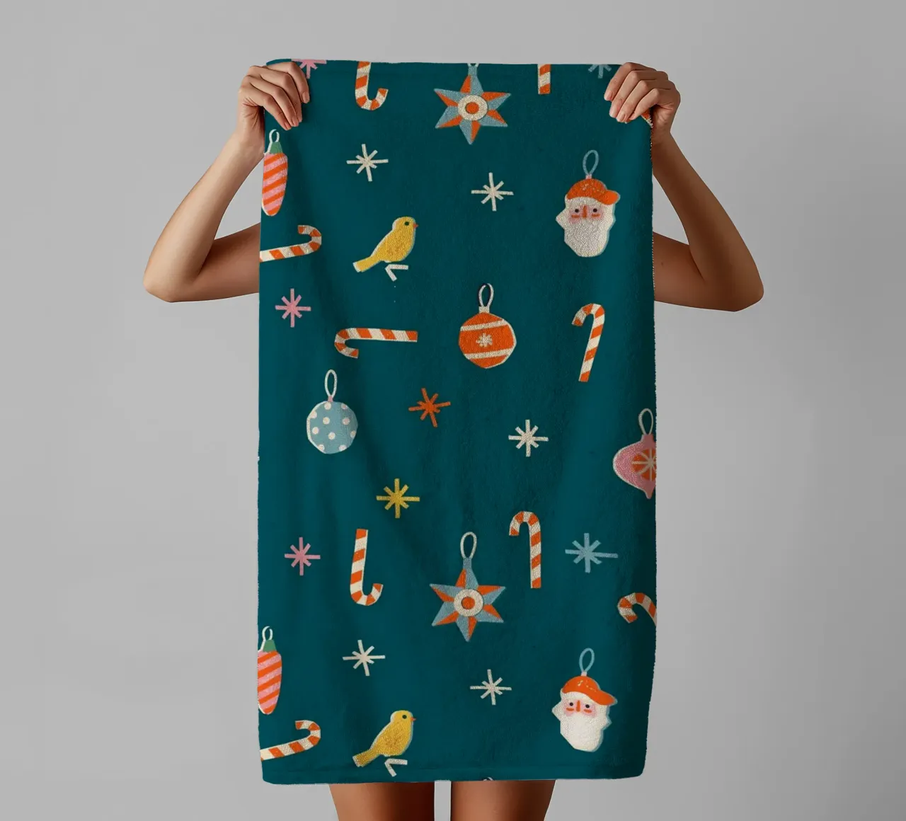 Christmas Pattern No 33 asciugamano da bagno da treechild