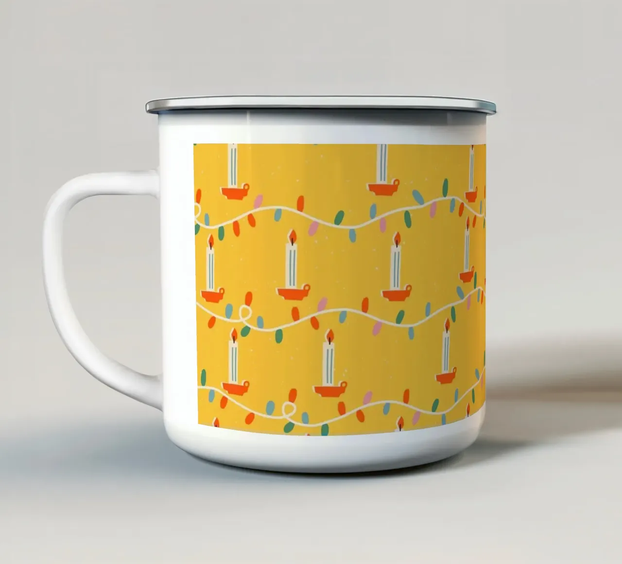 Christmas Pattern No 34 tazza in smalto da treechild