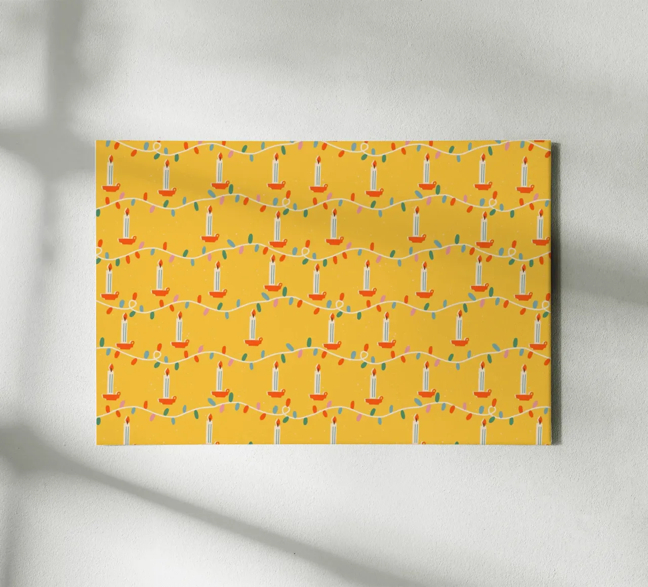 Christmas Pattern No 34 tela con Cornice a cassetta da treechild