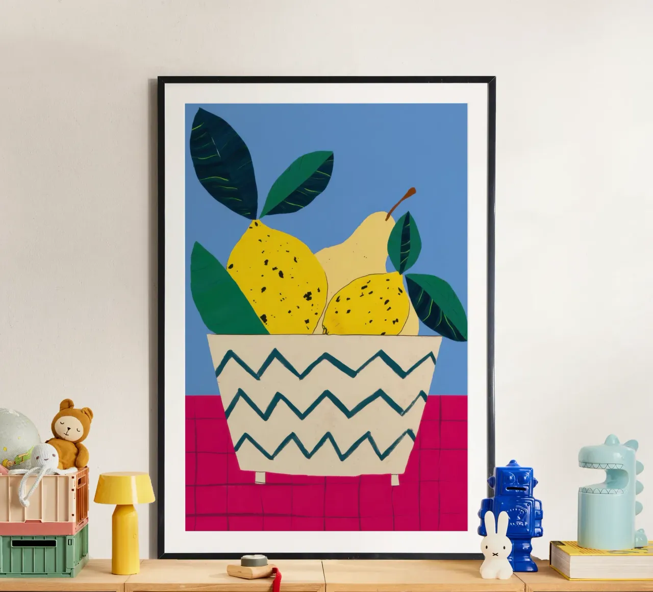 Birne auf Zickzack Poster von Mark Solaria