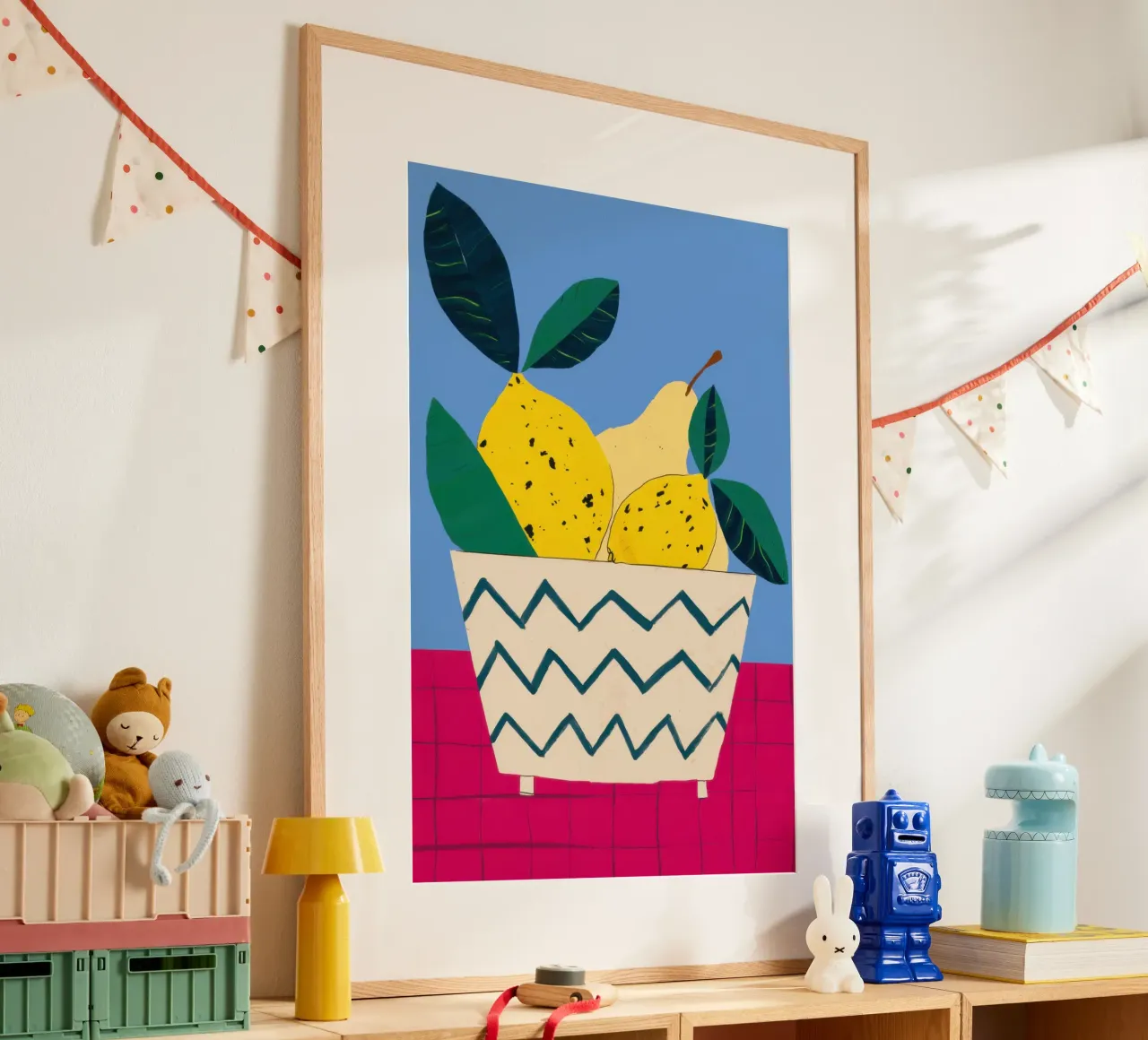 Birne auf Zickzack Poster von Mark Solaria
