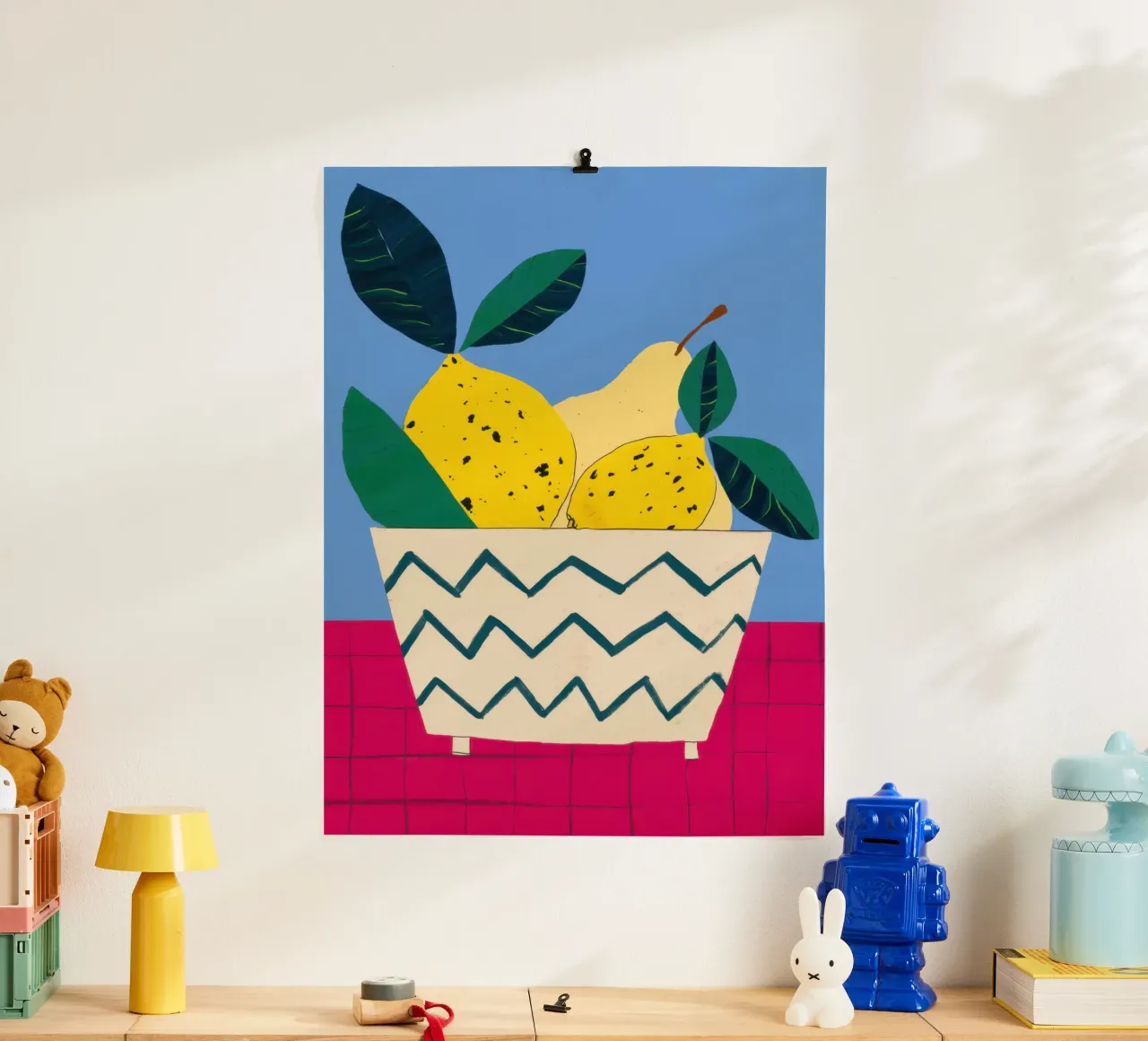 Birne auf Zickzack Poster von Mark Solaria