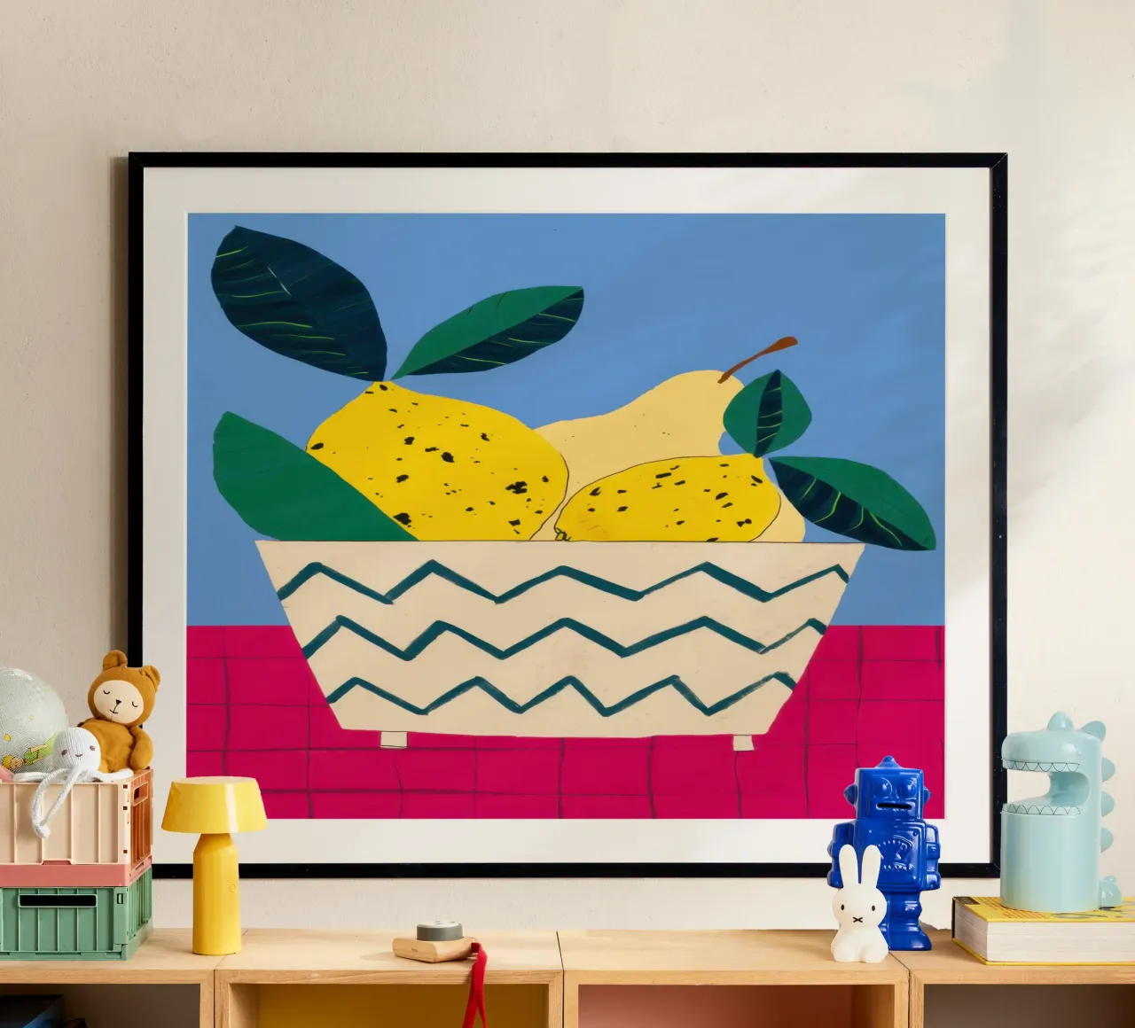Birne auf Zickzack Poster von Mark Solaria