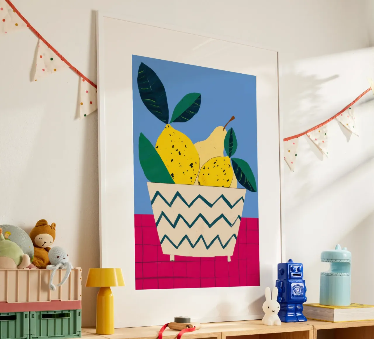 Birne auf Zickzack Poster von Mark Solaria