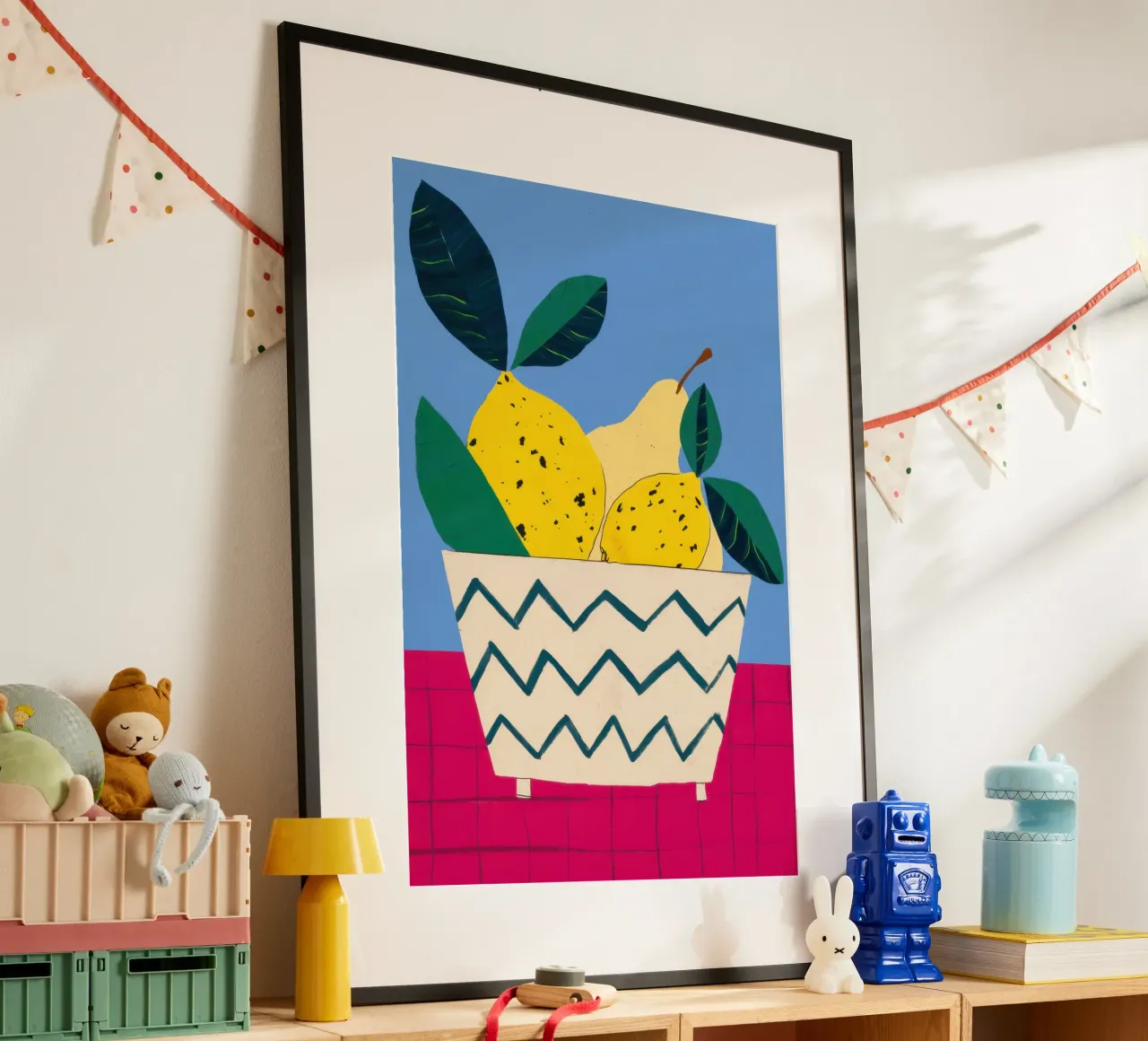 Birne auf Zickzack Poster von Mark Solaria