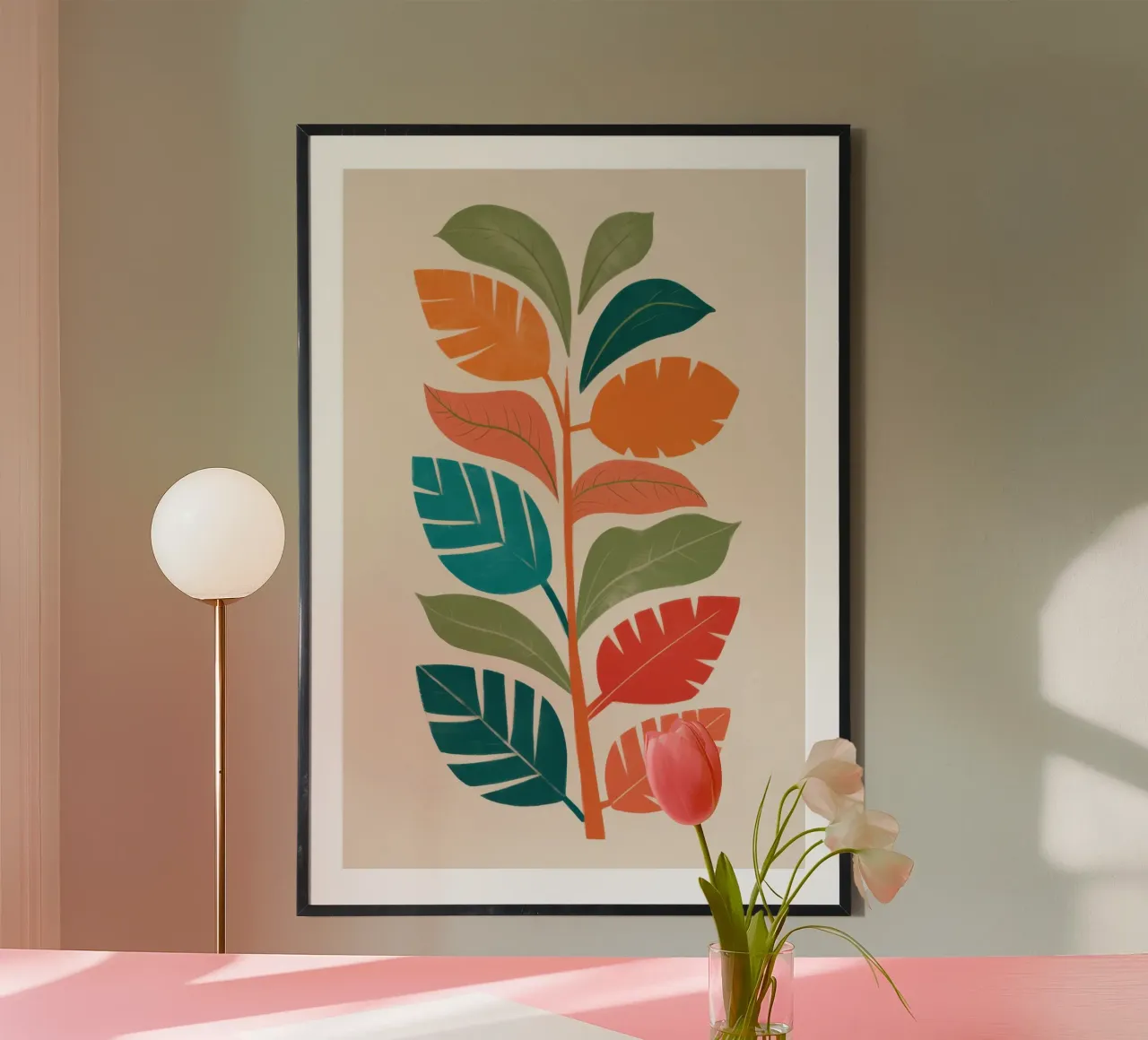 Ramo autunnale a cascata poster da Selene Shade
