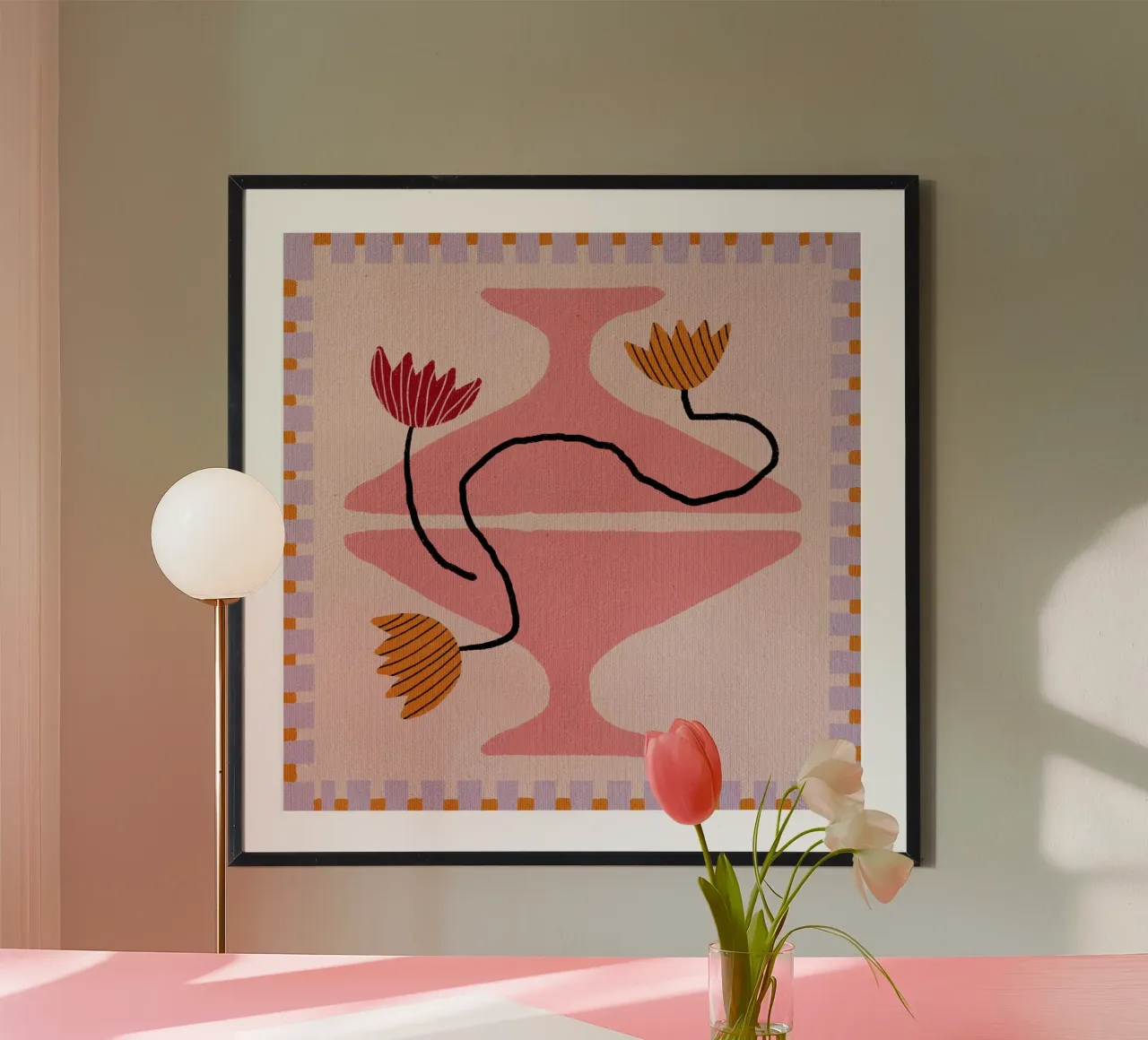 Out-of-Vase Blooms 8 poster by Shatha Al Dafai