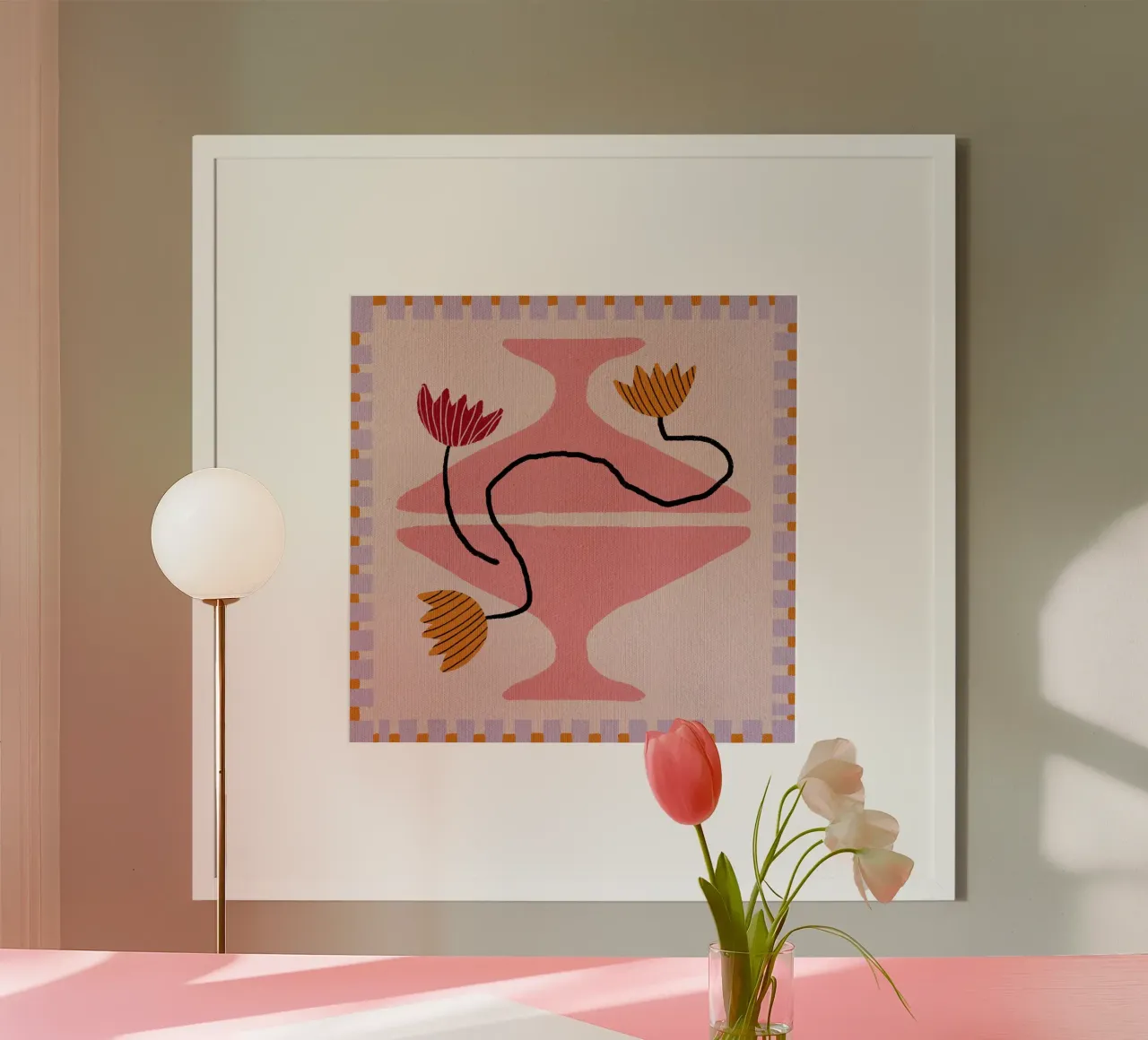 Out-of-Vase Blooms 8 poster by Shatha Al Dafai