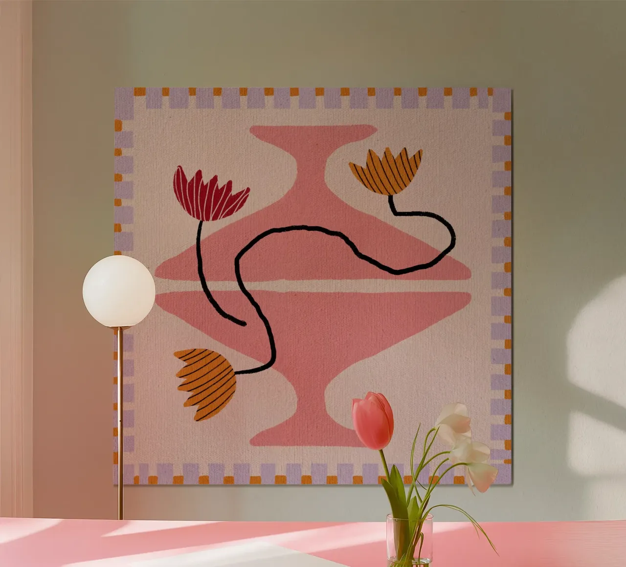 Out-of-Vase Blooms 8 poster by Shatha Al Dafai