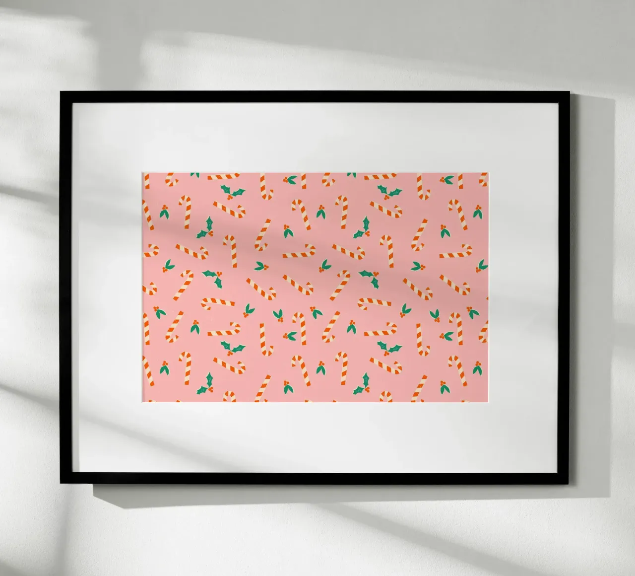 Christmas Pattern No 35 poster con telaio in plastica da treechild