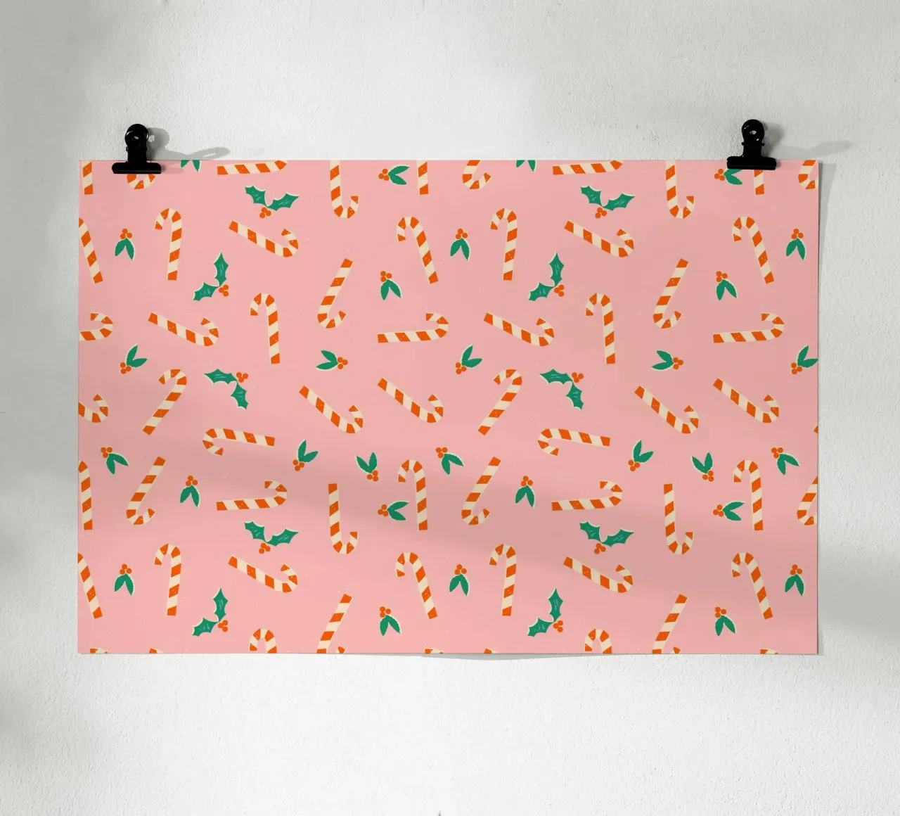 Christmas Pattern No 35 poster con telaio in plastica da treechild