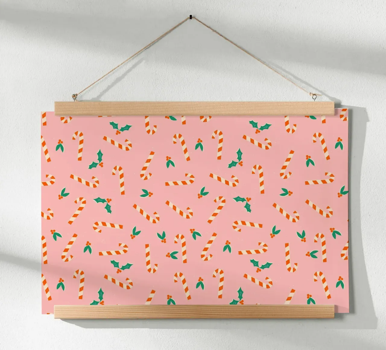 Christmas Pattern No 35 poster con telaio in plastica da treechild