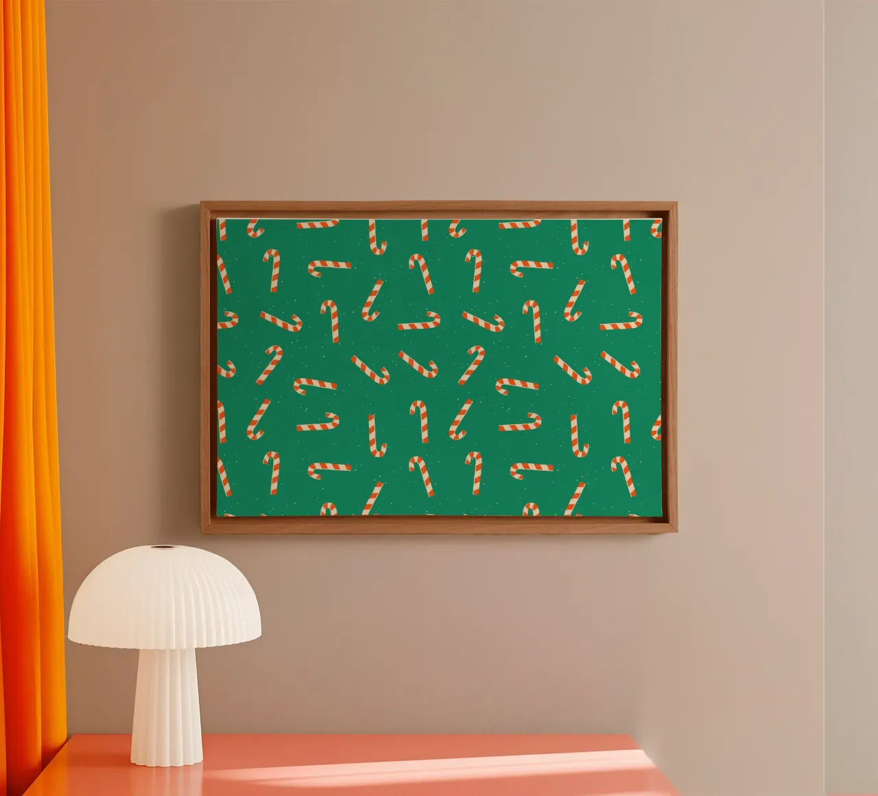 Christmas Pattern No 36 tela con Cornice a cassetta da treechild