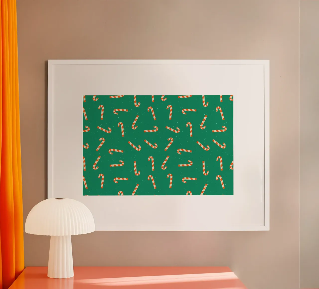 Christmas Pattern No 36 poster con telaio in plastica da treechild