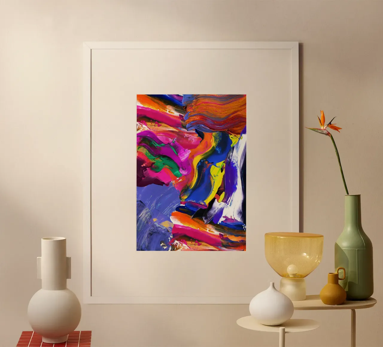 Echoes in Color poster con telaio in alluminio da RS LAB STUDIO