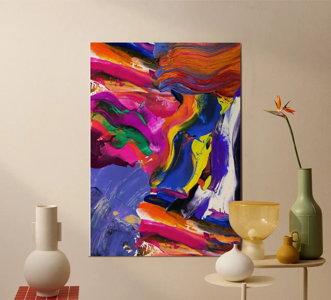 Echoes in Color poster con telaio in alluminio da RS LAB STUDIO