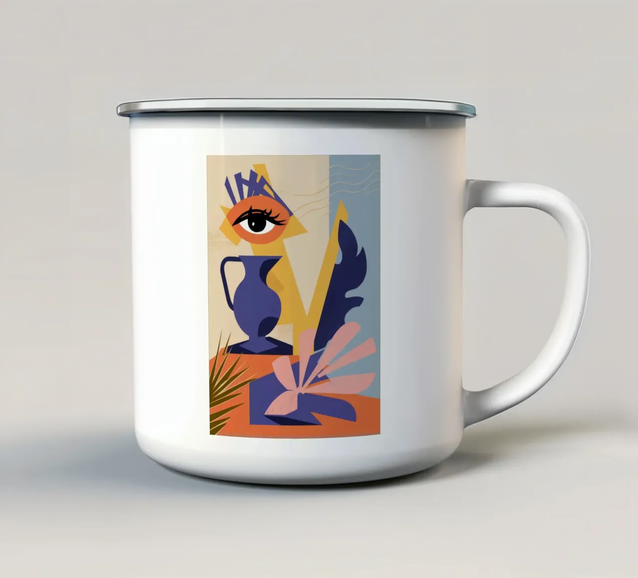 Mystiek Oog Abstract emaille mok van Gaia Viesta