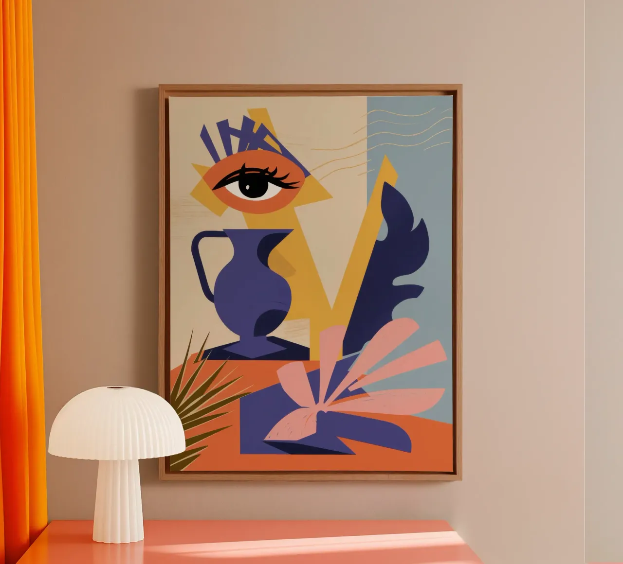 Mystiek Oog Abstract canvas met Baklijst van Gaia Viesta