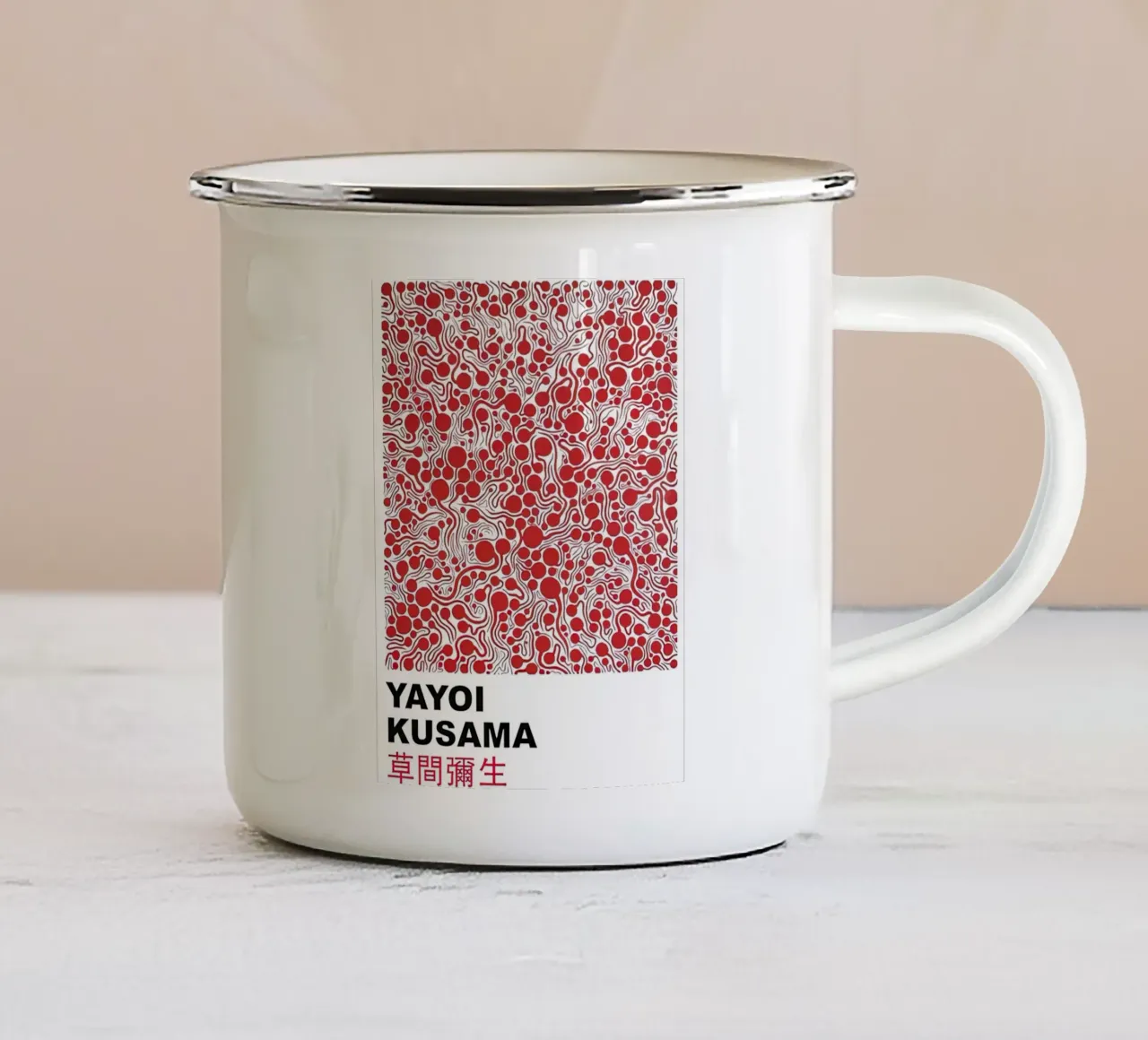 Cerchio rosso tazza in smalto da HKS JAPANESESTORE
