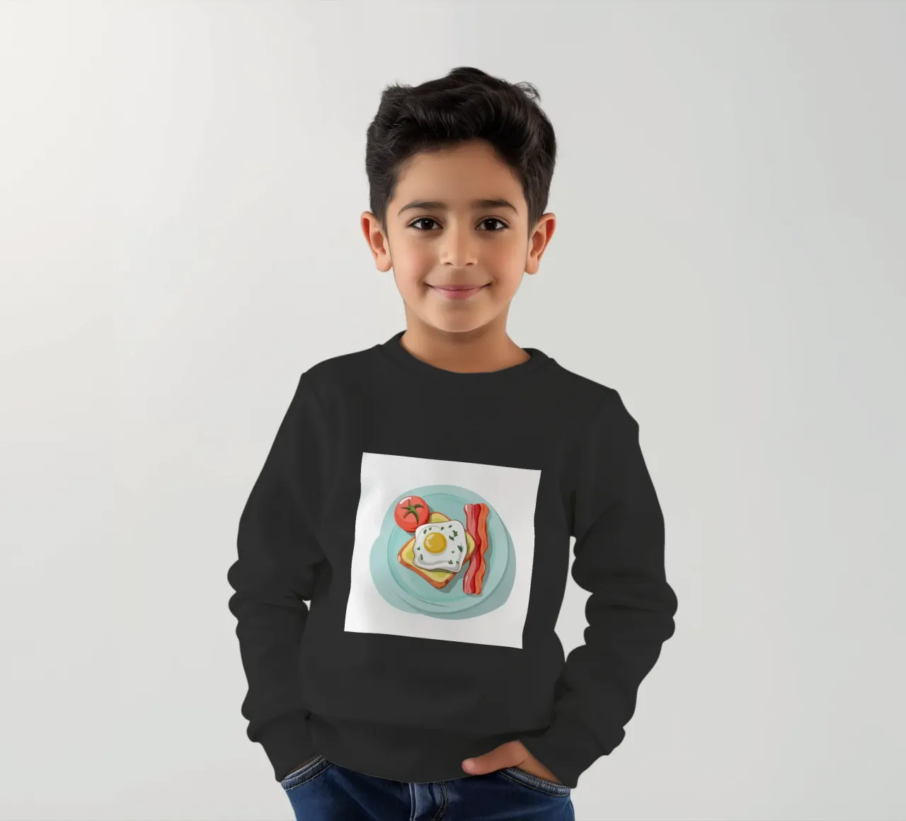 Piatto classico del mattino felpa bambino da Selene Shade