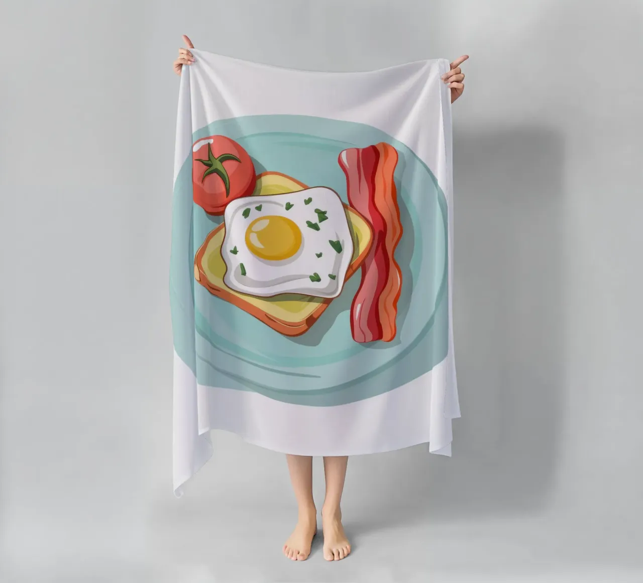 Piatto classico del mattino telo mare da Selene Shade