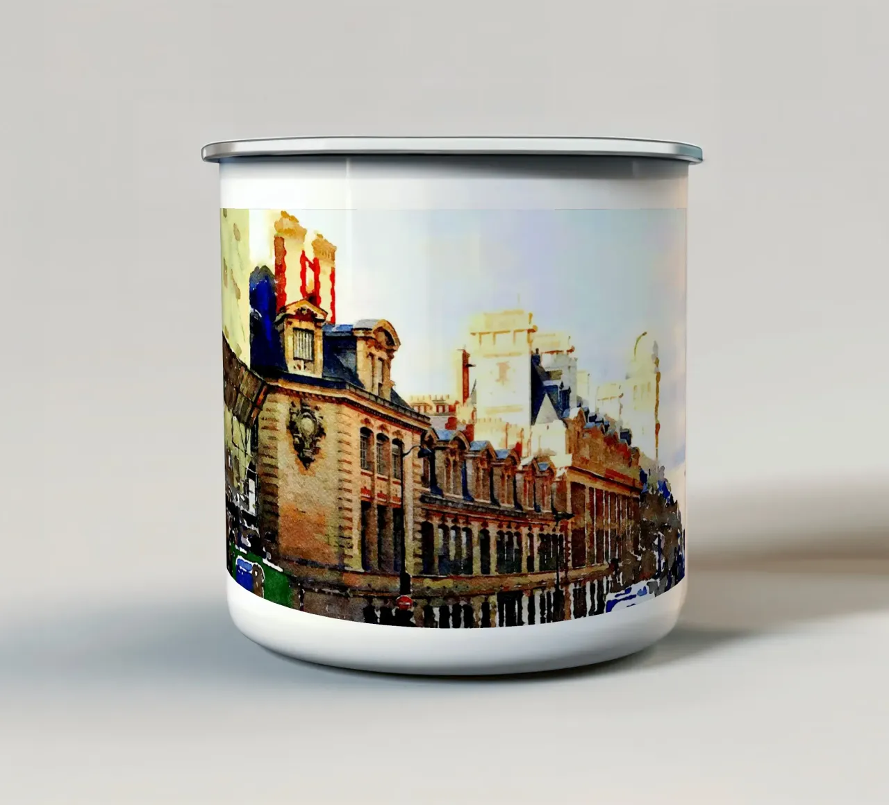 A Parigi tazza in smalto da Massimo Frascogna