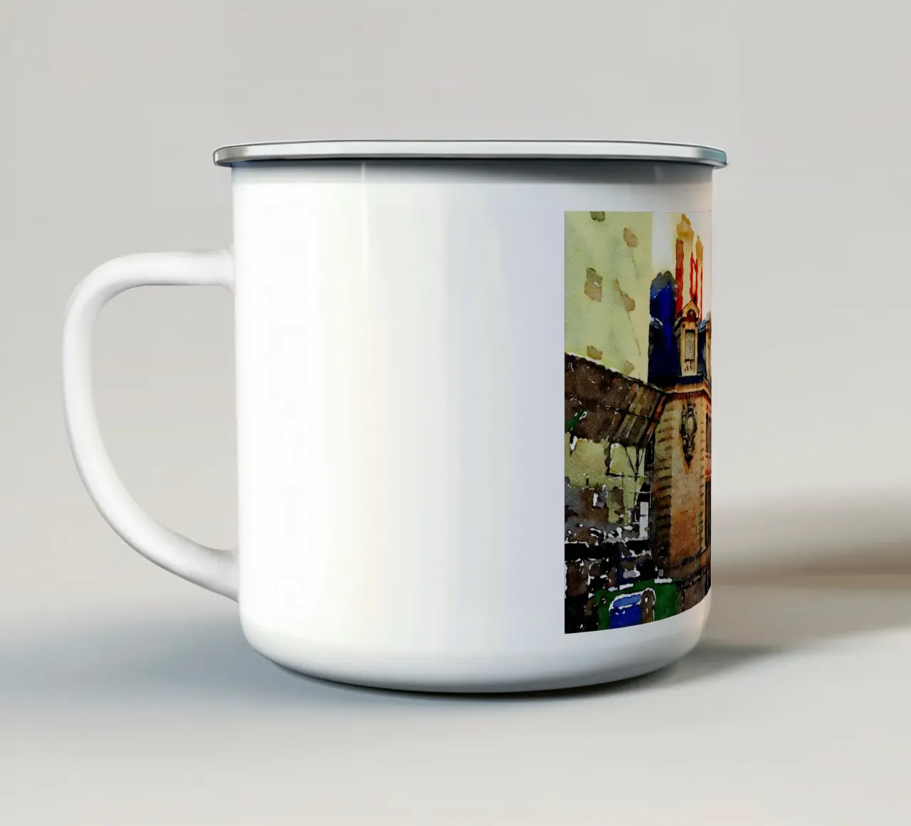 A Parigi tazza in smalto da Massimo Frascogna