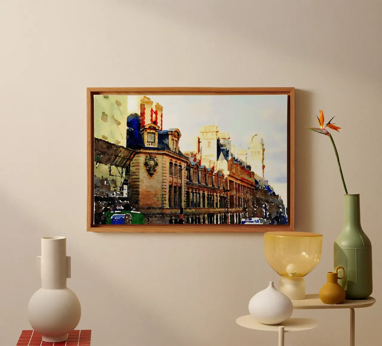 In Parijs canvas met Baklijst van Massimo Frascogna