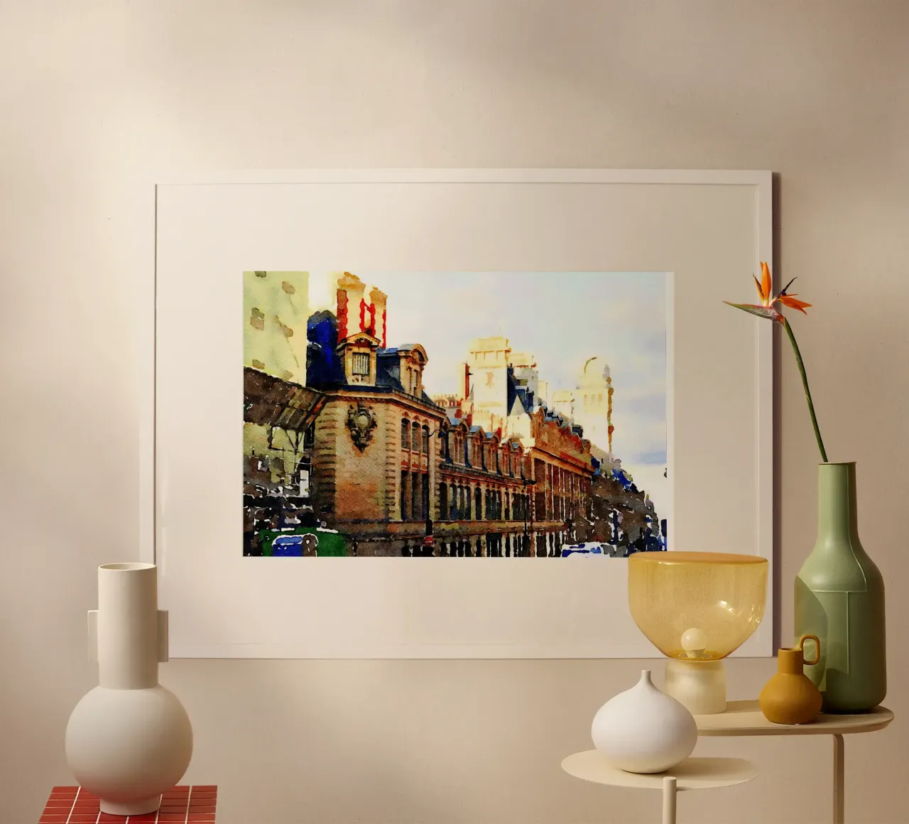 A Parigi poster con telaio in legno da Massimo Frascogna