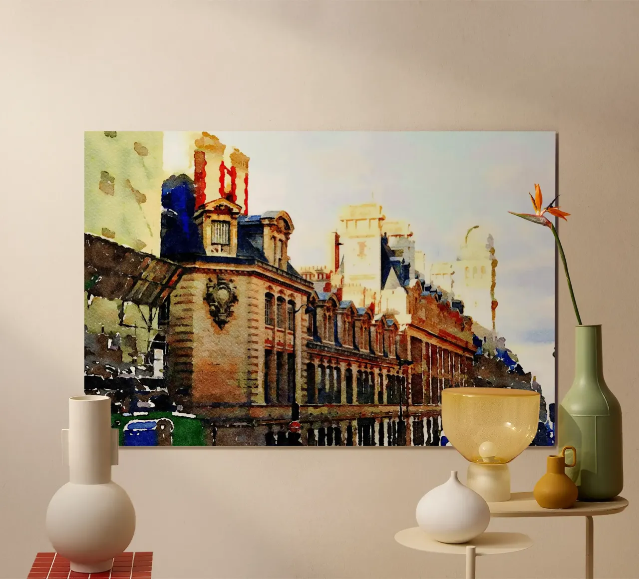 A Parigi poster con telaio in legno da Massimo Frascogna