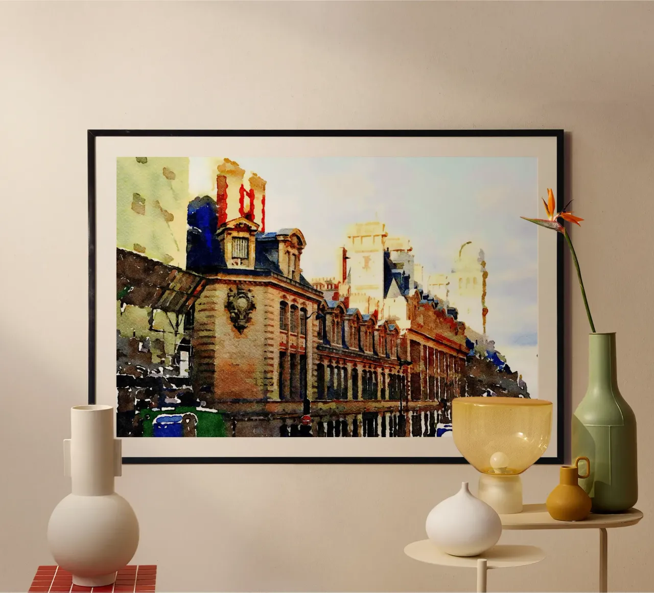 A Parigi poster con telaio in legno da Massimo Frascogna