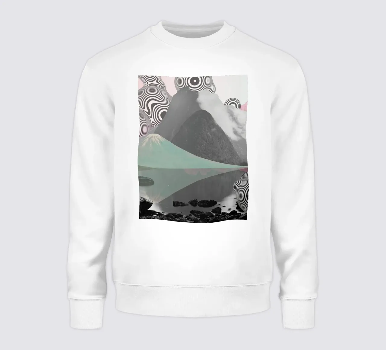 Dreams Beyond Terrain | Press Play Art Print Collage sudadera de Press Play Art Prints