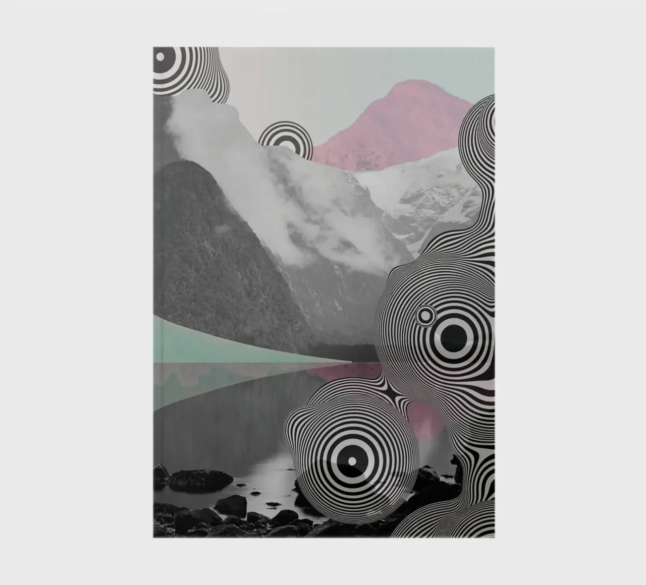 Dreams Beyond Terrain | Press Play Art Print Collage notebook by Press Play Art Prints