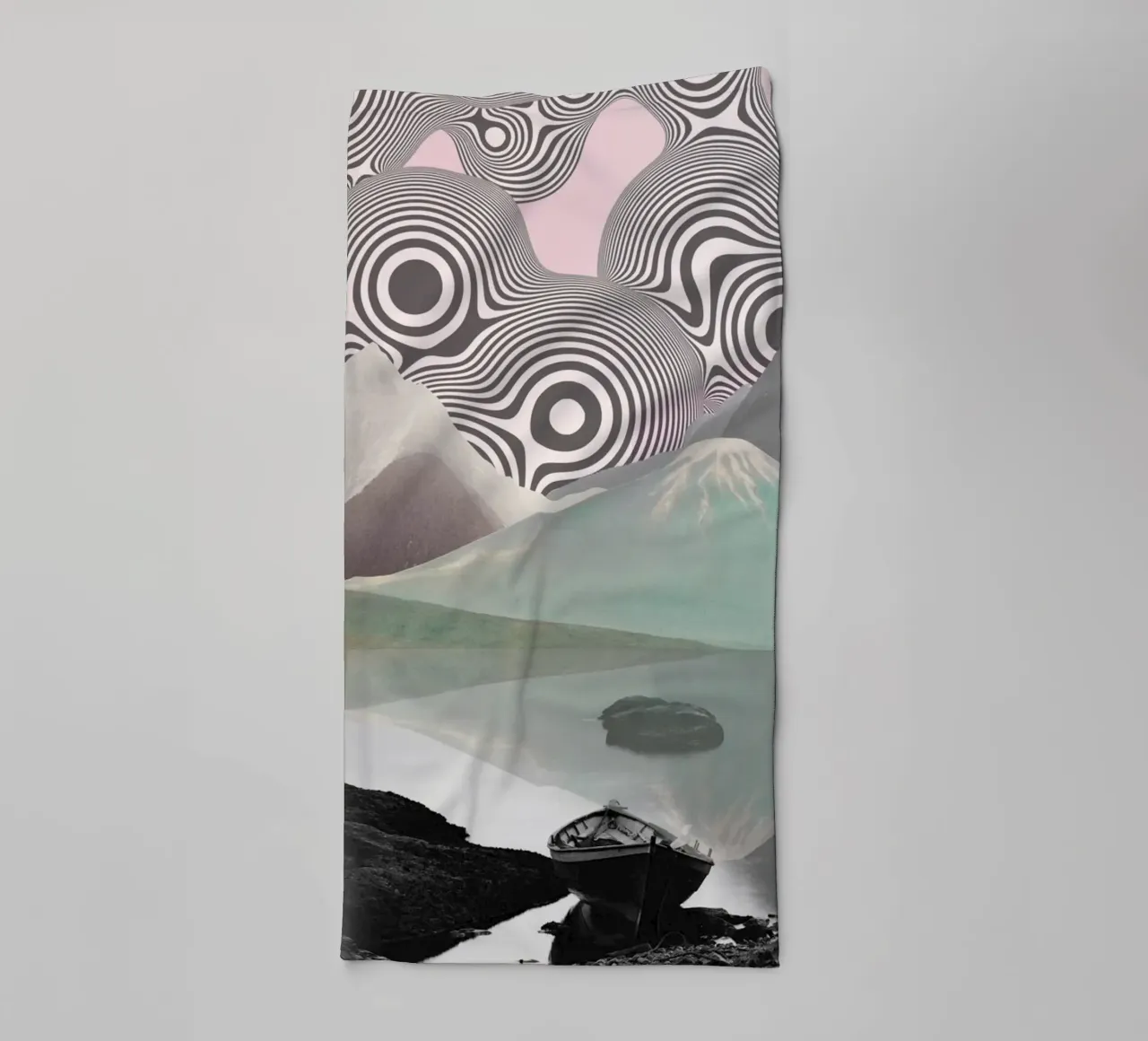 Dreams Beyond Terrain | Press Play Art Print Collage towel by Press Play Art Prints