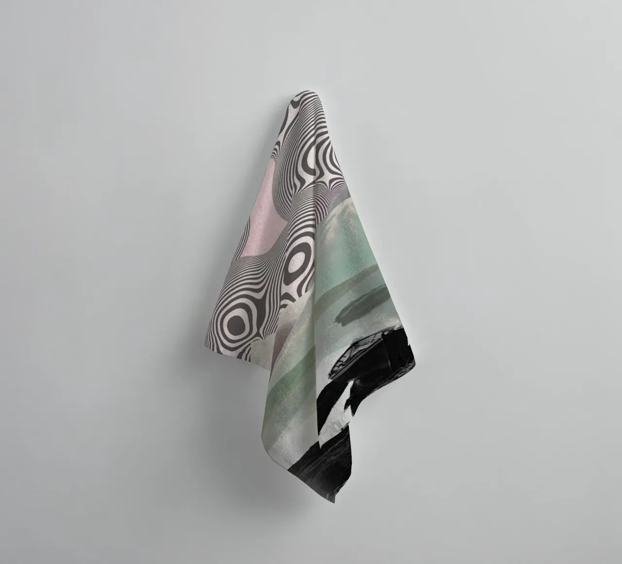 Dreams Beyond Terrain | Press Play Art Print Collage towel by Press Play Art Prints