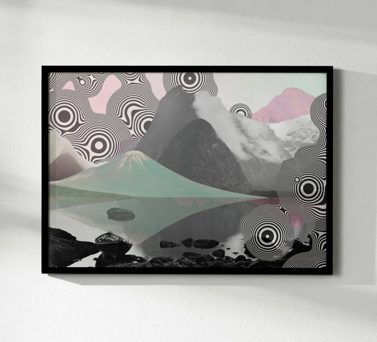 Dreams Beyond Terrain | Press Play Kunstdruk Collage poster van Press Play Art Prints