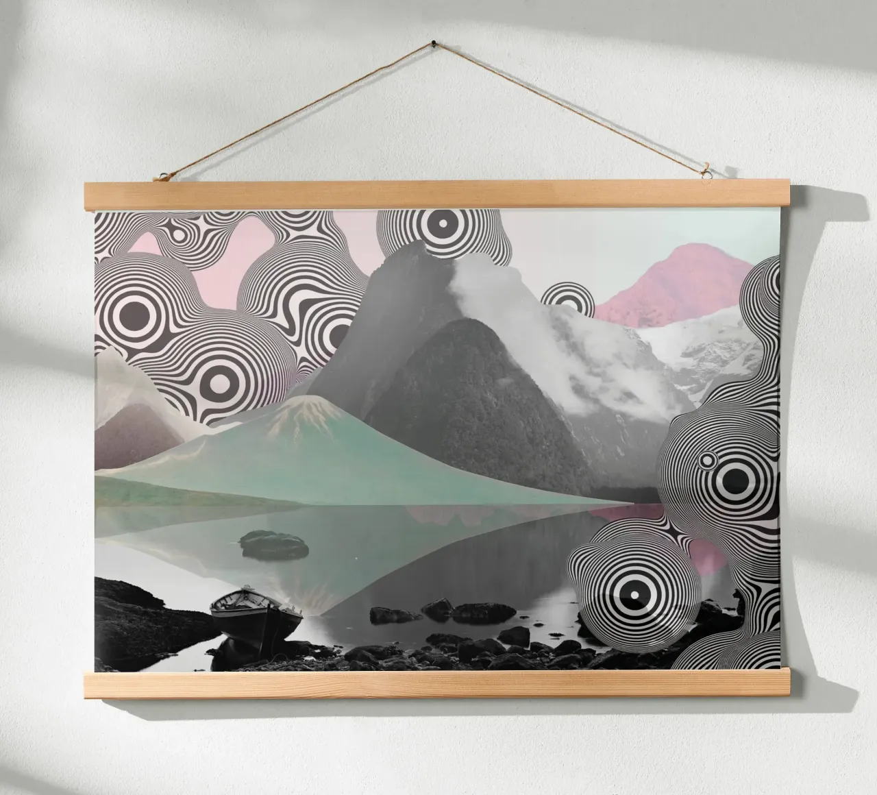 Dreams Beyond Terrain | Press Play Kunstdruk Collage poster van Press Play Art Prints