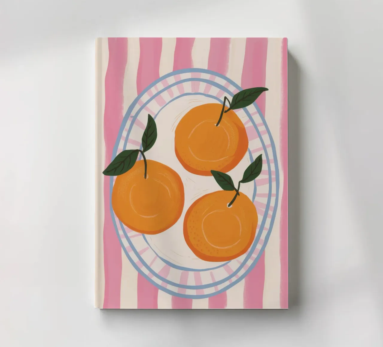 Oranges on Stripe notebook by Gaia Viesta