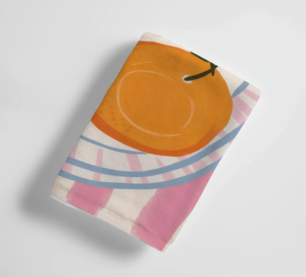Oranges on Stripe towel by Gaia Viesta