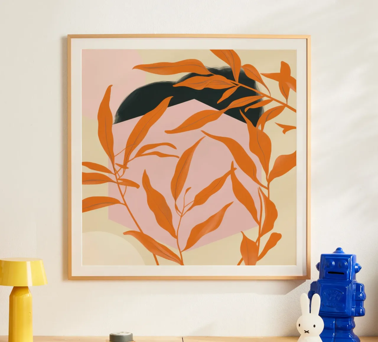 Cascade de feuilles d'automne poster de Luna Aura