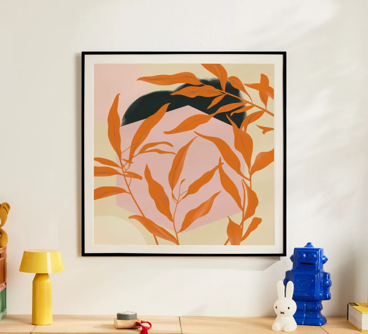 Cascade de feuilles d'automne poster de Luna Aura