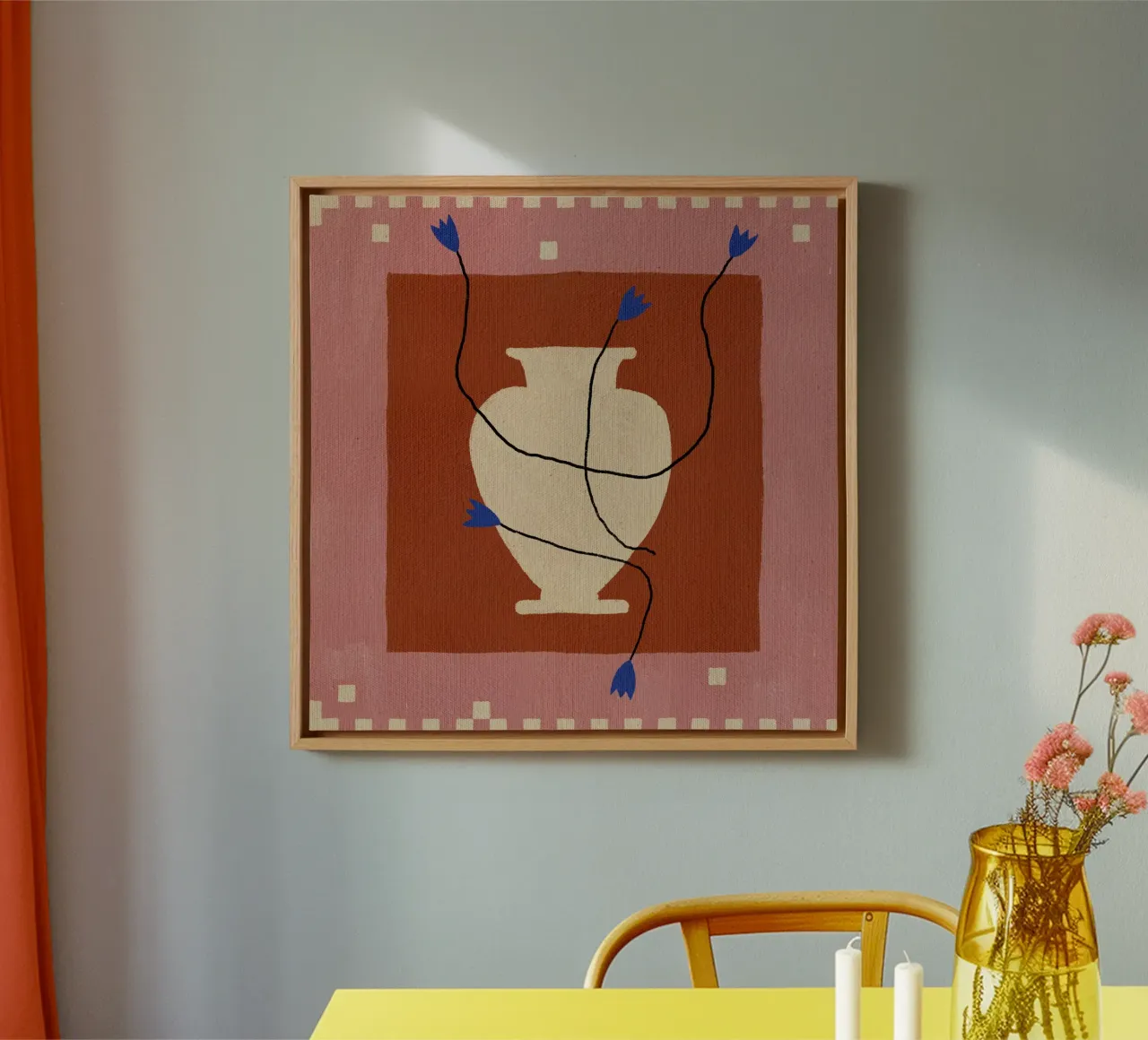 Out-of-Vase Blooms 7 canvas van Shatha Al Dafai