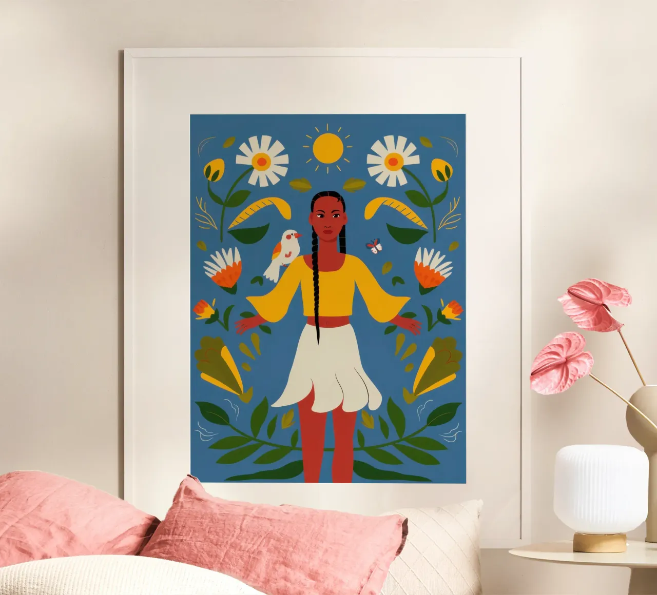 Fanciulla del Sole e della Luna poster da Trace Brush
