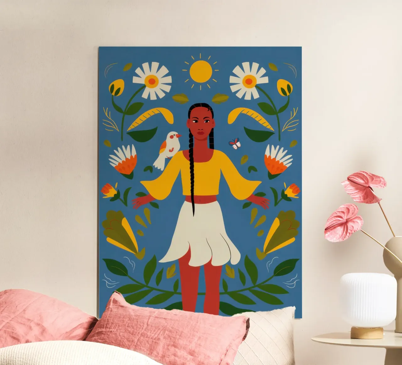 Fanciulla del Sole e della Luna poster da Trace Brush