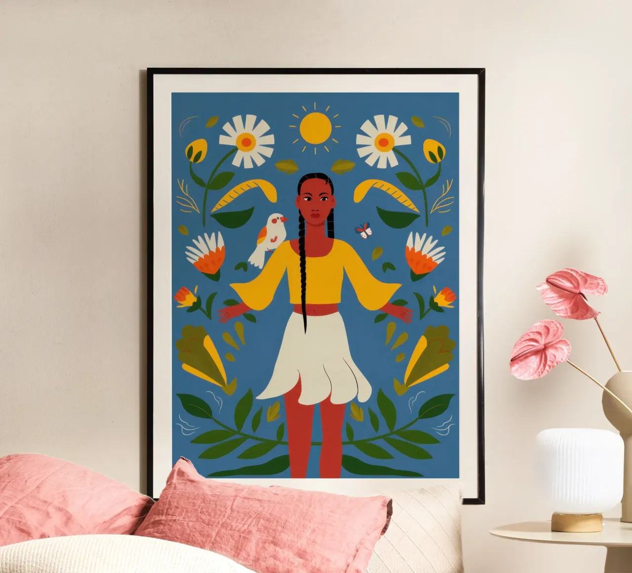 Fanciulla del Sole e della Luna poster da Trace Brush